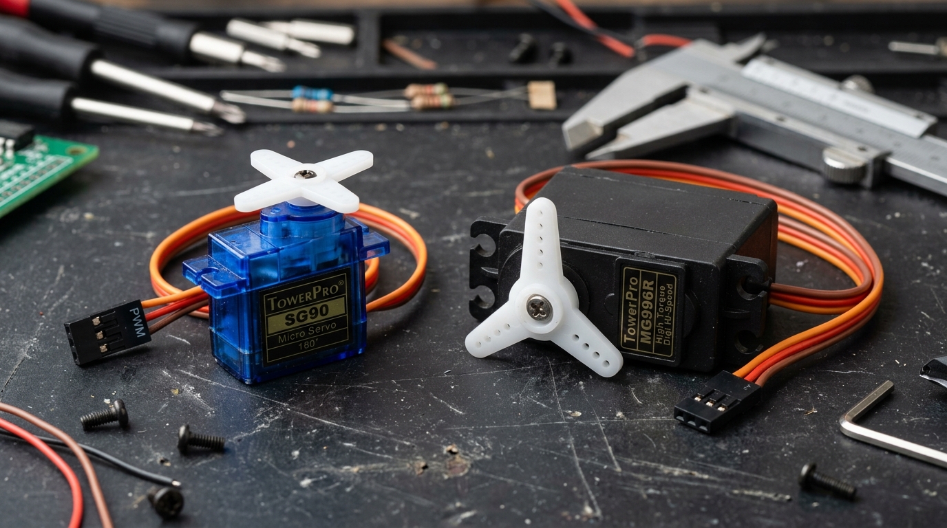 SG90 and MG996R servo motors